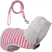 Hohopeti Pet Sweater Cat Outfits Cat Harness Dog Collar Leash Kitten Harness and Leash Pet Chest Straps Cat Leash Dog Leash Vest Cat Supplies Pet Vest No Pet Adjustable Dog Pink Pure Cotton
