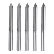 5pcs CNC V Bit 45 Degree 1/8" Shank 0.2mm Tip Engraving V Bits Chamfer End Mill