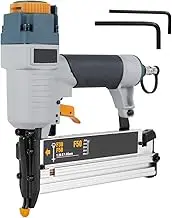 Air Nailer Carpenter Pneumatic Nail Tool T50 F50 440K 16Ga/18Ga Air Brads Nailer Nail Depth Adjustment Ergonomic and Lightweight Air Nailer for Woodworking Fence Floor Furniture(银灰色)