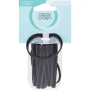 Oscar Orsen Large Flat Hair Elastics Black 10 pack