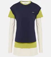 [Miu Miu] Miu Miu Set of 3 cotton jersey T-shirts AU 14 blue