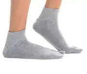 Thicker V-Toe Athletic or Casual Grey Flip-Flop Tabi Socks Cotton Blend Comforta