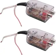 OKUMEYR 2Pcs Car Audio Converter High to Low Speaker Level Adapter Sensitivity Easy Installation High Fidelity Output for