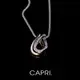 『CAPRI』精鍍白K金 玫瑰金 鑲CZ鑽 項鍊 《限量一個》 (6折)