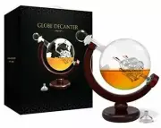 WHISKEY DECANTER Globe for Scotch Bourbon Wine Rum Tequila Drinks 850ml FLYBOLD