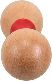 LALADEFIEE -shaped Wooden Maracas Boys and Girls' Percussion Instrument Safe Shaker Toy for Infants Double-headed Maraca Toy