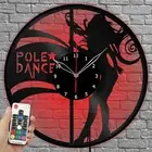 LED Vinyl Clock Pole Dance LED Light Vinyl Record Wall Clock Home Decor 1851