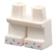 LEGO New White Minifigure Legs Short Dark Azure Blue Magenta Sprinkles D481