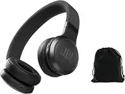 JBL Live 460NC Wireless Noise Cancelling On-Ear Headphones, Bluetooth 5.0, 50H Battery, Hands-Free Calls, Adaptive ANC, Google Assistant & Alexa - Black, includes Carrying Pouch