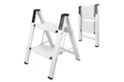 2 Step Ladder Portable Folding Anti-Slip Step Stool Aluminum 150KG Household