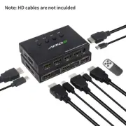 4 Port HDMI USB KVM Switch 4In1Out 4K @60Hz Switcher Monitor 4 Computer Keyboard