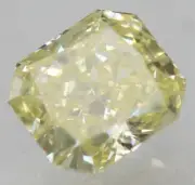 0.22 Carat Light Yellow VS2 Radiant Enhanced Natural Diamond 3.62X3.27mm W VIDEO