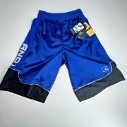 SMALL X-SMALL And1 Mens Basketball Gym Workout Shorts Blue Silver NWT 11" Inseam