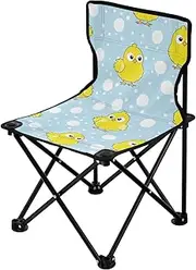 miaozhen Cute Simple Chicks Yellow Folding Backpacking Camp Chair Ultralight Ultralight Backpacking Chair with Carrying Bag