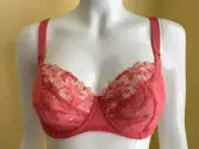 Aubade Wandering Love comfort full cup bra NWT Color Coral 30D