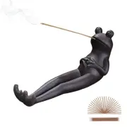 Frog Incense Stick Holder - Ceramic Insence Burner Ash Catcher, Insense Stand...