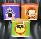 Tupperware Set Of 3 Tupperzoo Canisters x 3 Brand New : Lion / Zebra / Monkey
