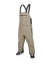 Volcom Rain Gore-Tex Bib Overall Men's Snow Pants, Chestnut Brown, Medium
