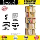 360° Revolving Bookcase Multi Shelf Display Cabinet Cupboard Organiser Bookshelf