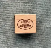NEW Royal Honeybee Bee w/ Crown All Night Media Rubber Stamp 1"