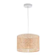 Mercator Tia Small Natural Woven Rattan Pendant Light-Natural