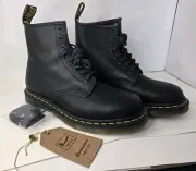 Dr. Doc Martens 1460 Mens Size 9 Black Leather Boots Shoes AW004