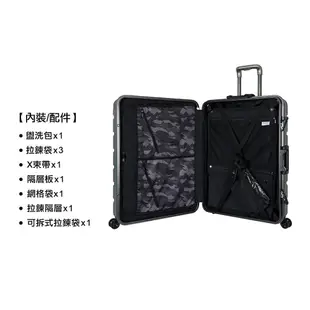 【CROWN】皇冠 現貨免運 悍馬行李箱 PC硬殼鋁框旅行箱 27吋 30吋 行李箱 5色 C-FE258