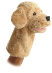 Garth the Dog Plush Hand Puppet 10 Inch Soft Toy for Kids and Adults