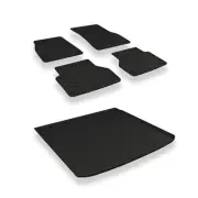 TRAVALL Rubber Car Floor Mats & Boot Mat Bundle For VW Golf (2012-2020)