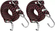 SDTC Tech 20 Inch Adjustable Flat Bungee Cords with Hooks | 2-Pack Superior Late