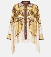 [La DoubleJ] La DoubleJ Spells Placée silk shirt UK 8 yellow