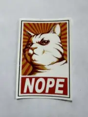 Obey Cats Tabias Fonseca Vinyl Sticker Cat Retro 3" x 2"