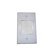 Single Gang Wall Plate with Brush Bristles WHITE construct PRO Blanco