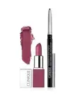 Clinique Pop Lip Color + Primer in Plum Pop and Quickliner Gift Set