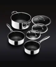 HexClad Hybrid Nonstick 6-Piece Pot Set, Dishwasher Safe