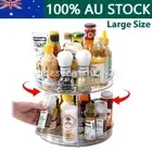 2 Tiers Lazy Susan Turntable Spice Rack Storage for Kitchen Jar Organizer Holder