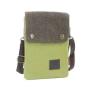 Nevenka Small Crossbody Cellphone Bag with Shoulder Strap Denim Canvas Wallets-YellowGreen