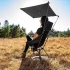 70x85cm BLACK Camping Chair Canopy Portable Moon Chair Sunshades Beach Chai GS