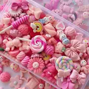 FULUSODO 60pcs Slime Charms Cute SetPink Bulk Mixed Resin Charms Set Ornament...