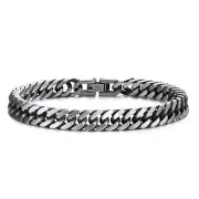 Men Stainless Steel Chunky Curb Cuban Chain Link Bracelet 8.5mm - 8.27"