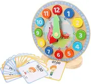 Vaguelly Educational Digital Clock for Boys and Girls Wooden DIY Clock Toy Boys and Girls Cognitive Learning Cognition Plaything