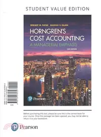 在飛比找三民網路書店優惠-Horngren's Cost Accounting + M