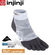 【Injinji】RUN 輕量吸排五趾短襪-灰色