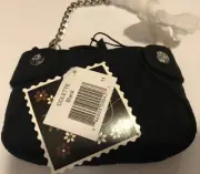 Vera Bradley Retired Rare Black Microfiber Colette Mini Size Bag