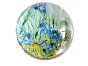Glass Dome Paperweight Irises By Vincent Van Gogh New In Gift Box