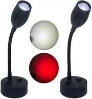 12V RV Reading Light LED Bedside Light Spotlight with 5V/2A USB Charging Port Dual Lighting Mode Touch Dimmable Flexible Gooseneck Wall Lamp for Boat, Motorhome, Camper Caravan Van (2PACK)