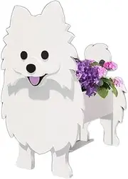 Bamboo's Grocery LoKii Pomeranian Dog Planter, Cute Dog Plant Pot, Animal Shape Plant Containers, for Outdoor Indoor and Garden Decoration Plants