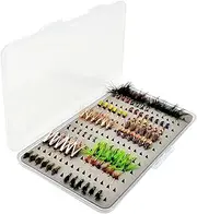 100pcs Simulation Fishing Lures Fly Fishing Lures Outdoor Fishing Lures with Storage Box and Hooks