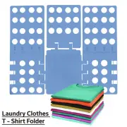 Adult Shirt Folding Board Laundry Tops Clothes Fast Folder Board Organiser Blue