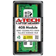 Kingston KCP313SS8/4 A-Tech Equivalent 4GB DDR3 1333Mhz SODIMM Laptop Memory RAM